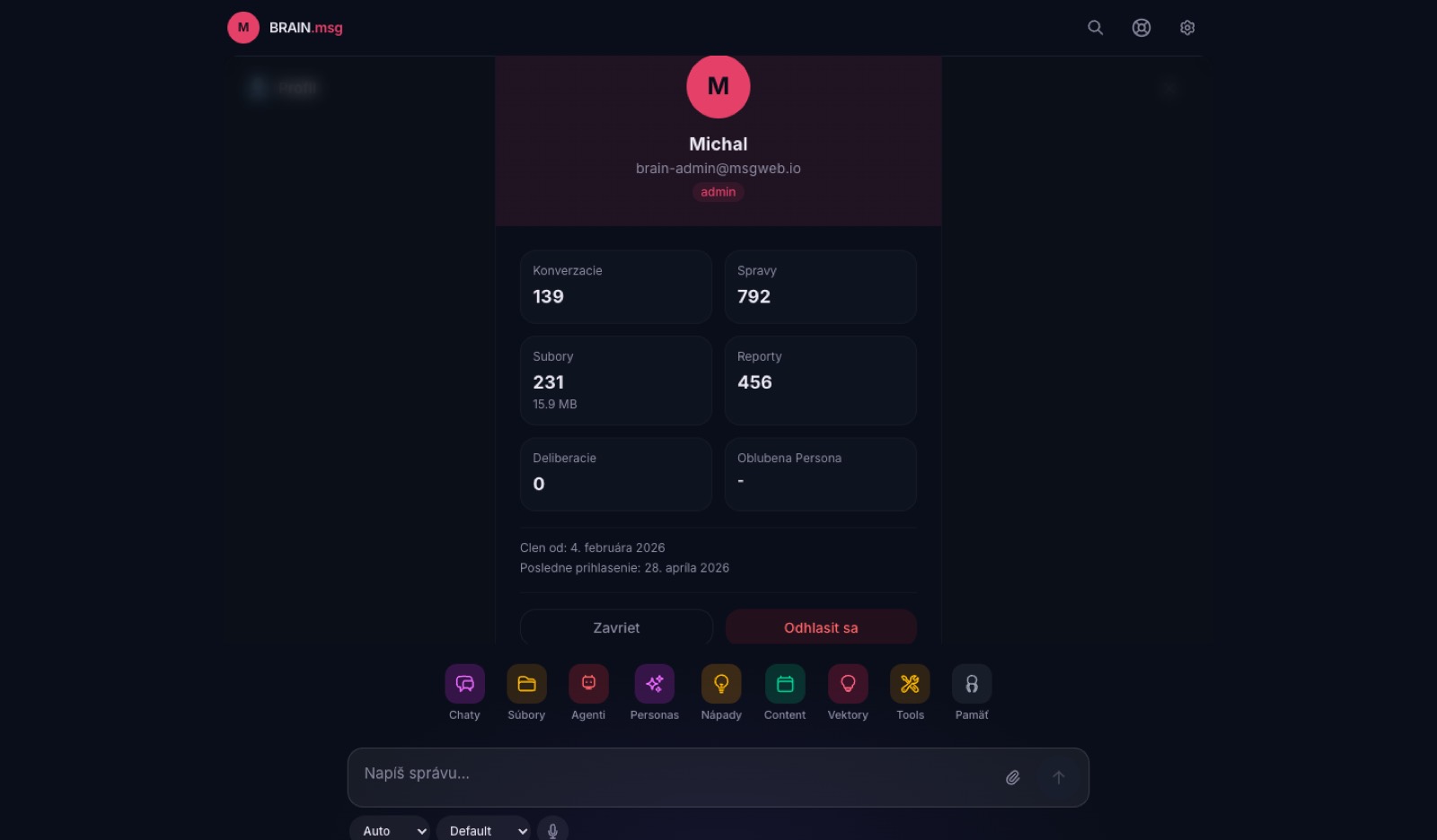 User profile and access tier