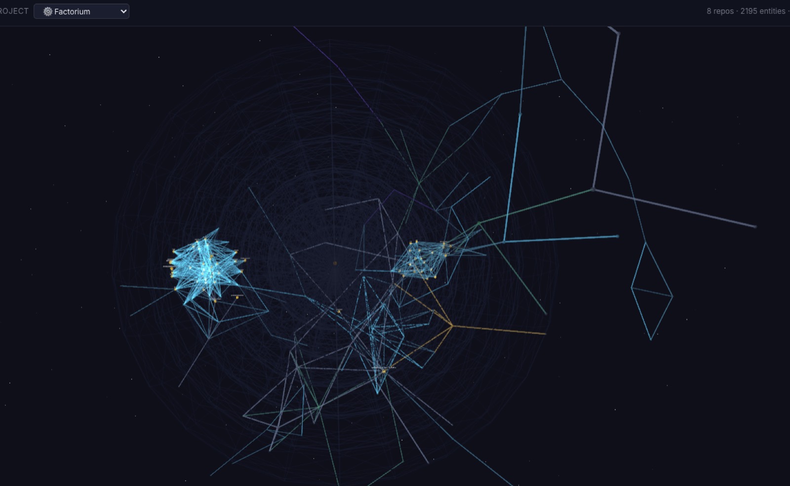 The code graph — entities and import edges